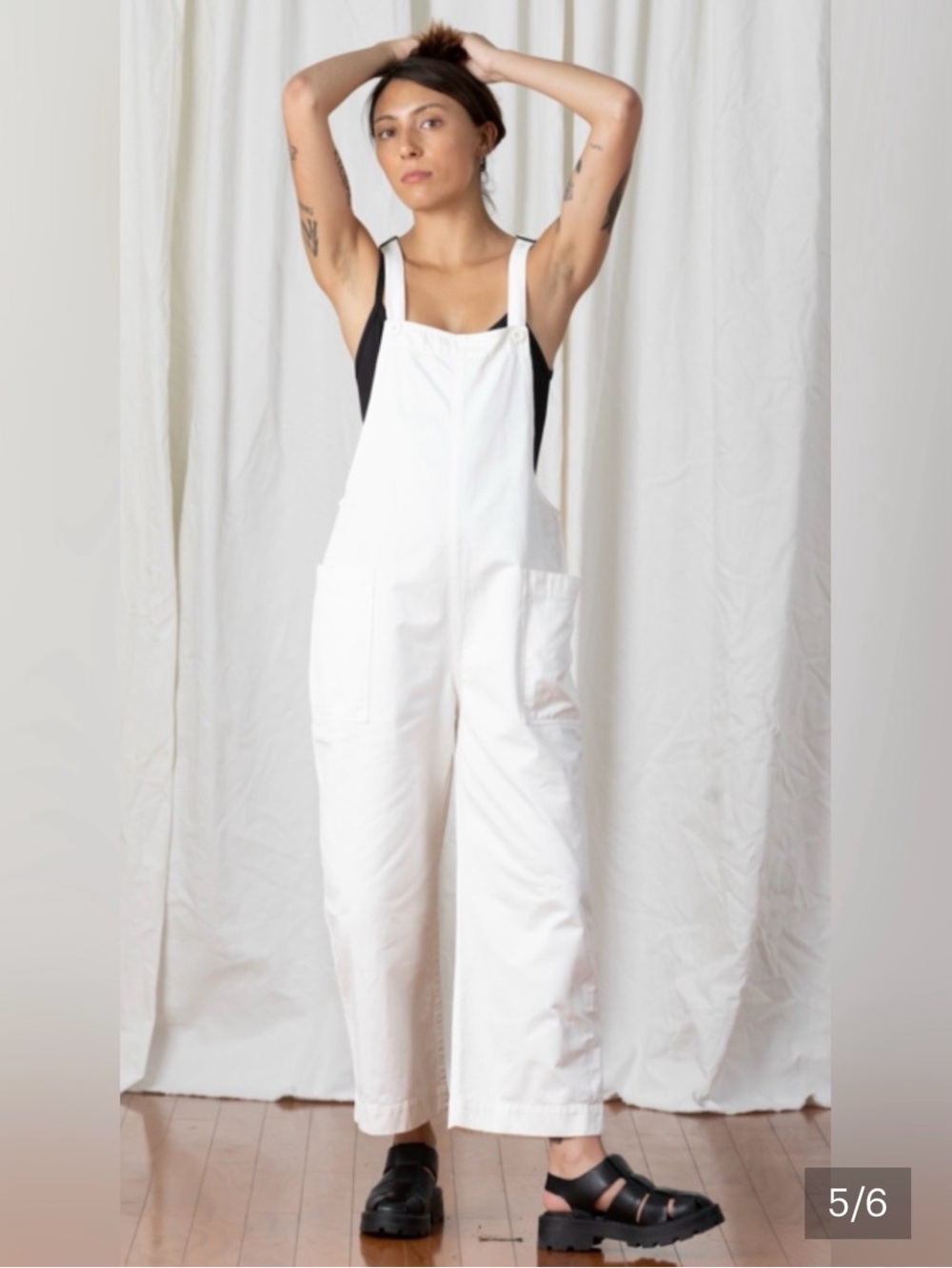 Ali Golden White Overall Jumper